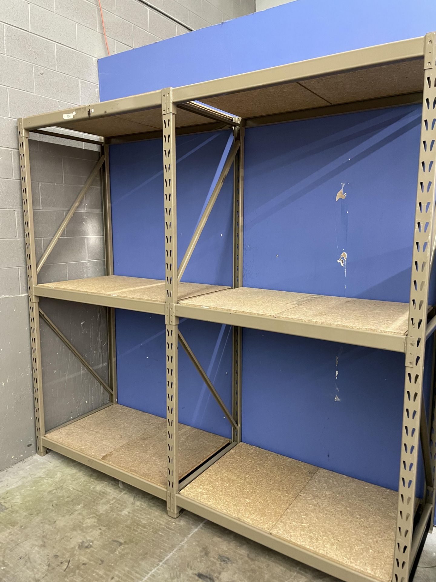 (2) SECTIONS OF HEAVY DUTY ADJUSTABLE SHELVING, 102" X 30" X 96"