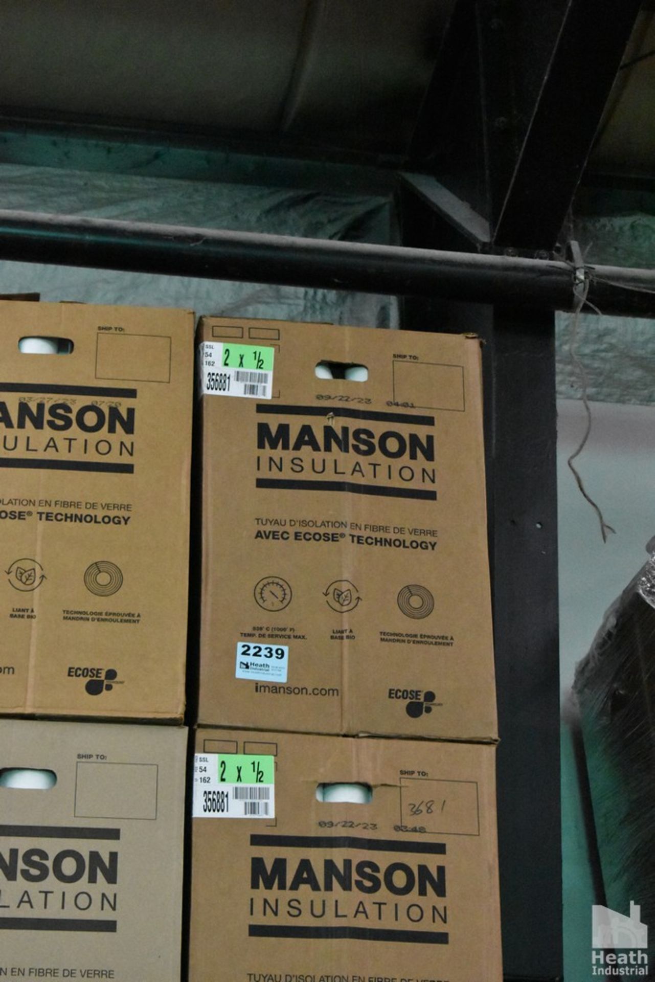 CASE OF MANSON INSULATION, 2 X 1/2, NEW IN BOX, NO. 356881