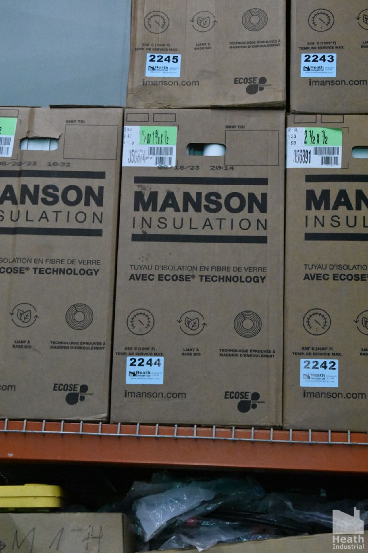 CASE OF MANSON INSULATION, 1-1/4 OR 1-8/5 X 1/2, NEW IN BOX, NO. 356874