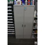 SANDUSKY TWO DOOR CABINET, 36" X 18" X 72"