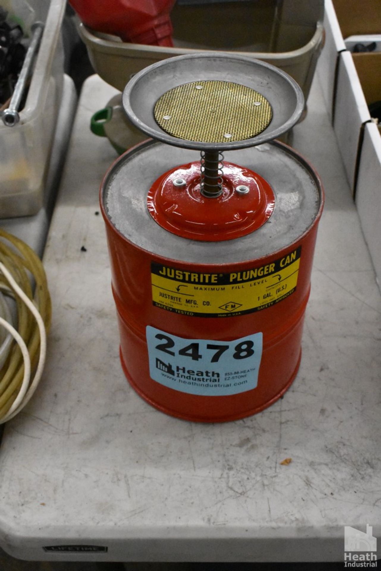 JUSTRITE PLUNGER CAN, 1-GAL.