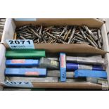 LARGE QUANTITY OF SINGLE END MILLS IN BOX, IN PACKAGING