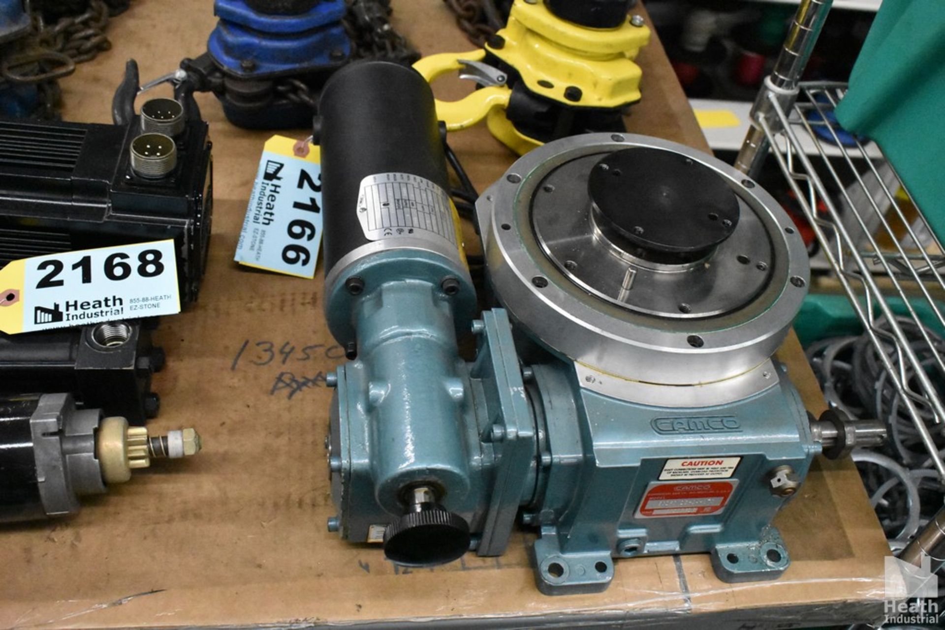 CAMCO ROTARY DRIVE INDEXER MODEL 601PDM12H24-270, WITH CAMO GEAR REDUCER AND BALDOR 1/3HP, 90