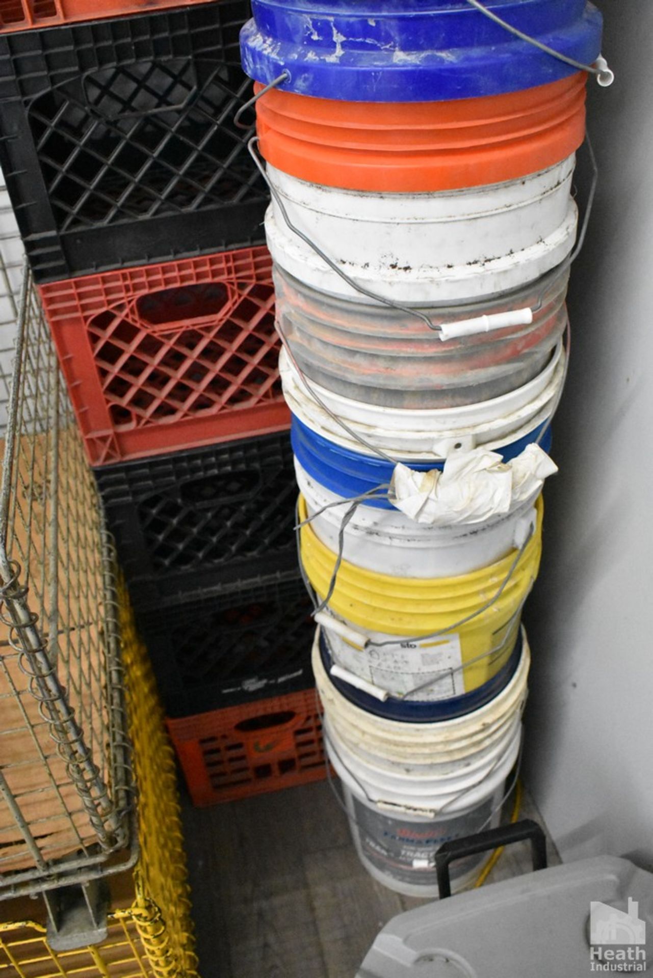 LARGE QUANTITY OF MILK CRATES AND PLASTIC BUCKETS - Image 3 of 3