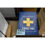 FIRST AID CABINET, ICE VEST AND METAL TRAYS