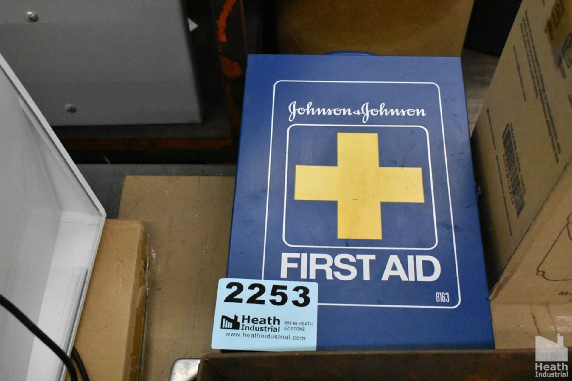 FIRST AID CABINET, ICE VEST AND METAL TRAYS