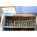 LARGE QUANTITY OF SINGLE END MILLS IN BOX
