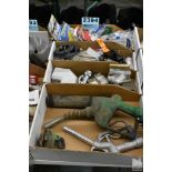 (4) BOXES OF ASSORTED FUEL PUMPS, HARDWARE, ETC.