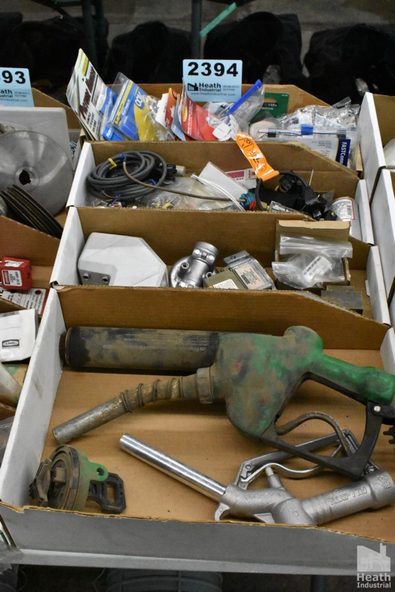 (4) BOXES OF ASSORTED FUEL PUMPS, HARDWARE, ETC.