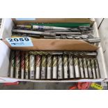 LARGE QUANTITY OF SINGLE END MILLS IN BOX