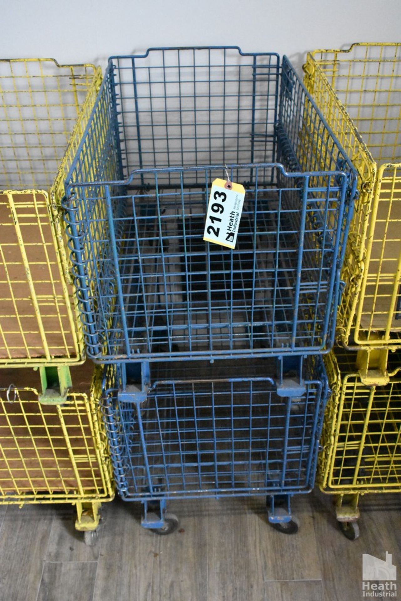 (2) STACKABLE WIRE BASKETS, 32" X 20" X 18"