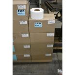 (4) CASES OF 4" X 5" WHITE ZEBRA STYLE LABELS, 1,250 LABELS / ROLL, 5,000 LABELS / BOX