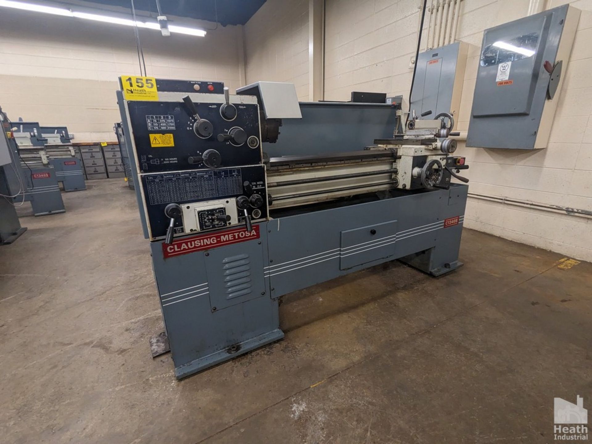 CLAUSING-METOSA 13"X40" MODEL 1340S TOOLROOM LATHE, S/N 33441, 2500 SPINDLE RPM, WITH 6" 3-JAW