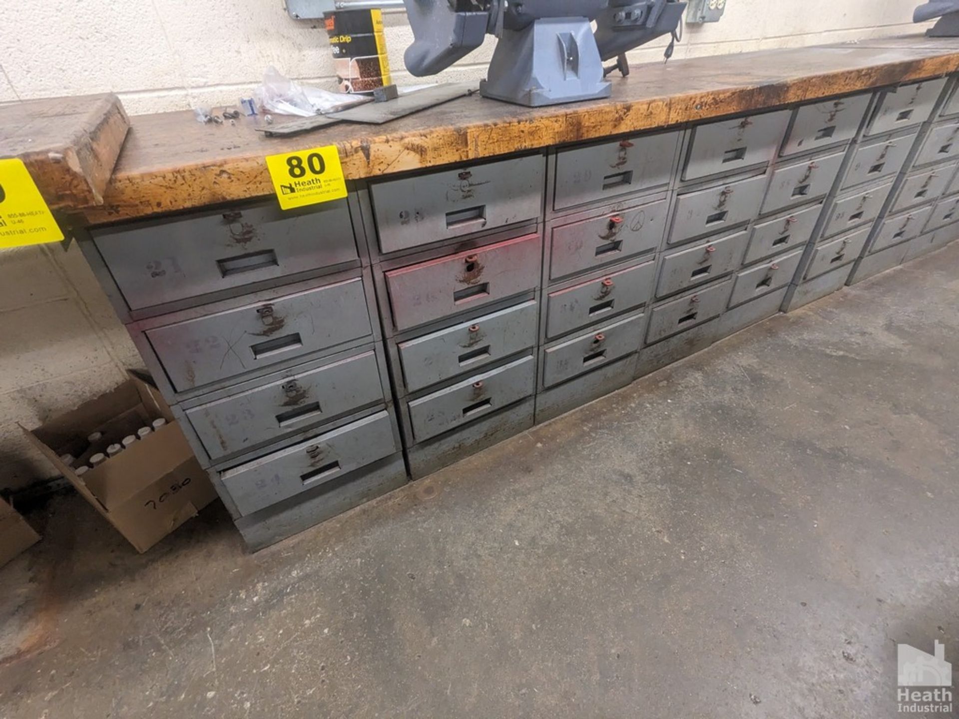 CABINET BASED WORKBENCH WITH DRAWERS 8' X 2' Loading Fee :$75