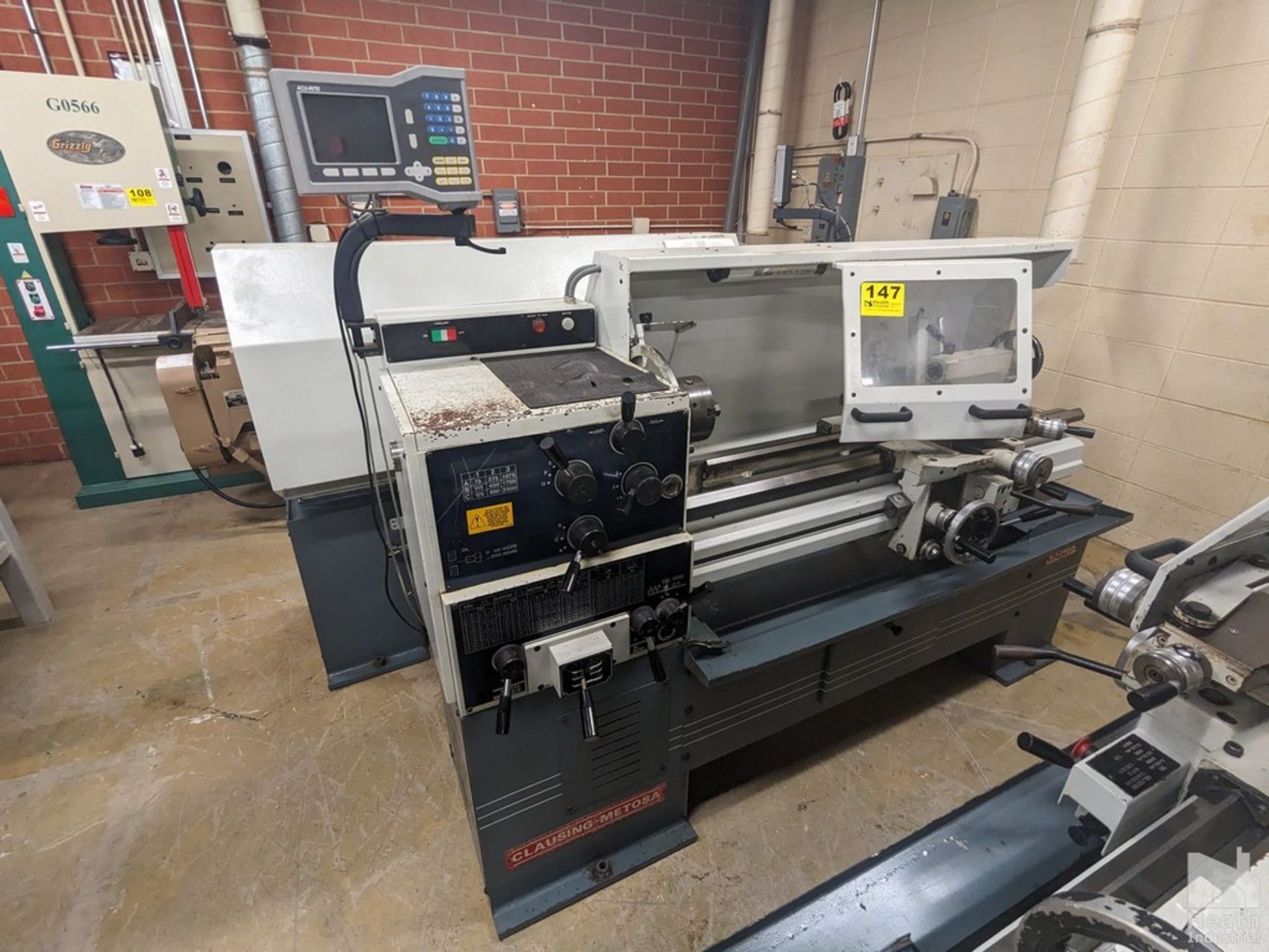CLAUSING-METOSA 13"X40" MODEL 1340S TOOLROOM LATHE, S/N 49933, 2500 SPINDLE RPM, WITH 6" 3-JAW
