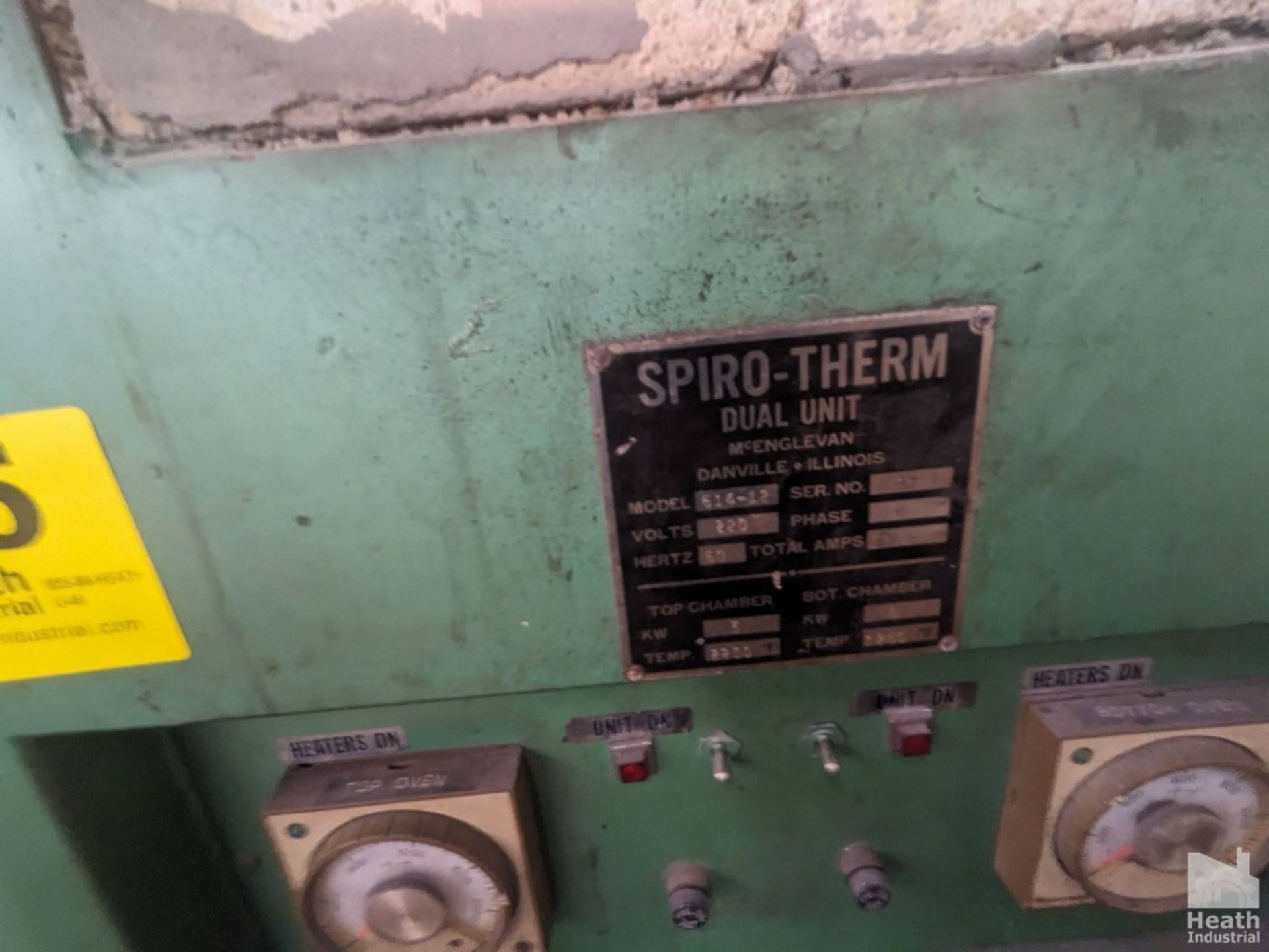 SPIRO-THERM MODEL 614-12 DUAL CHAMBER FURNACE S/N 107 Loading Fee :$120 - Image 4 of 5