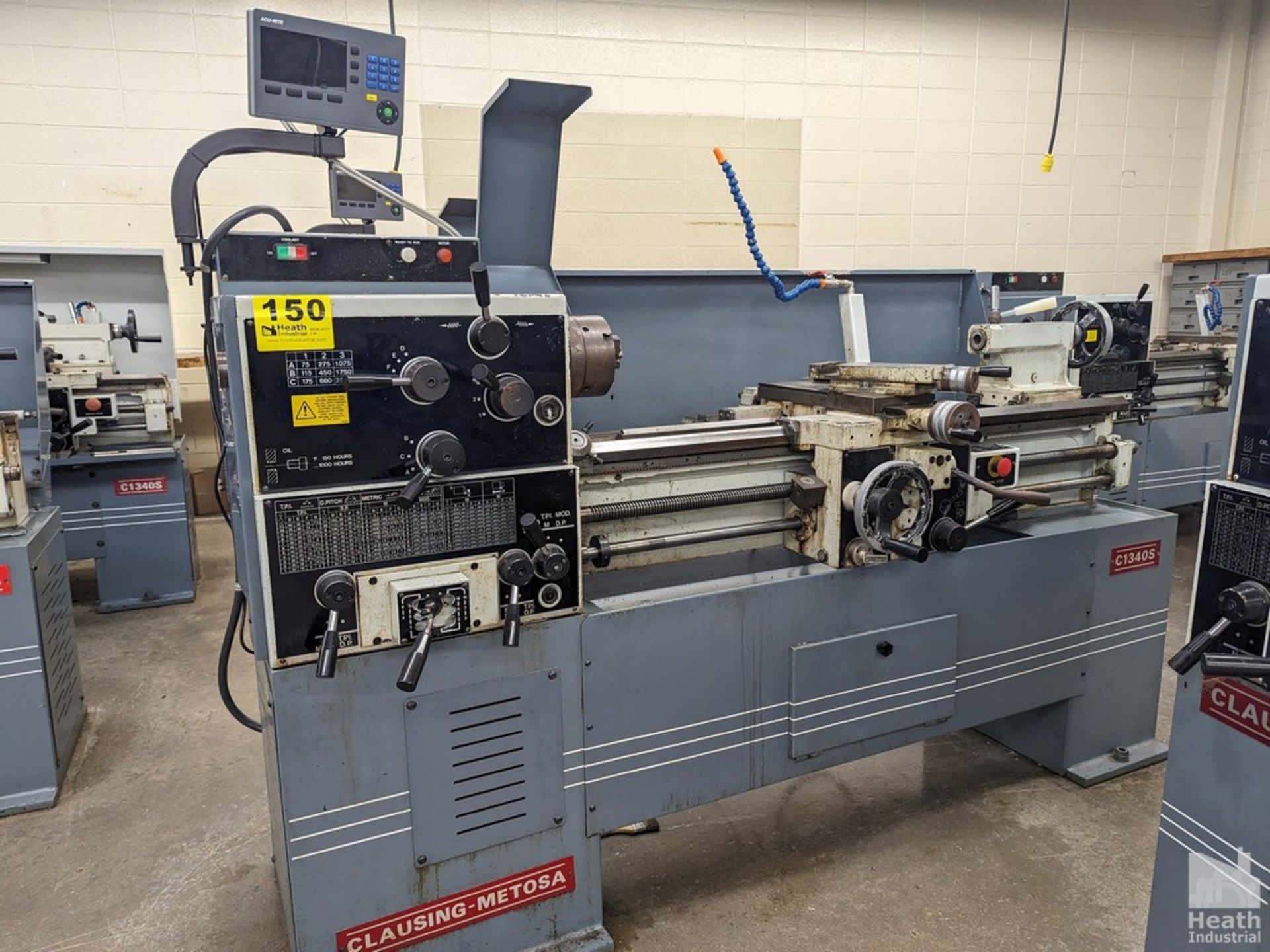 CLAUSING-METOSA 13"X40" MODEL 1340S TOOLROOM LATHE, S/N 41532, 2500 SPINDLE RPM, WITH TAPER