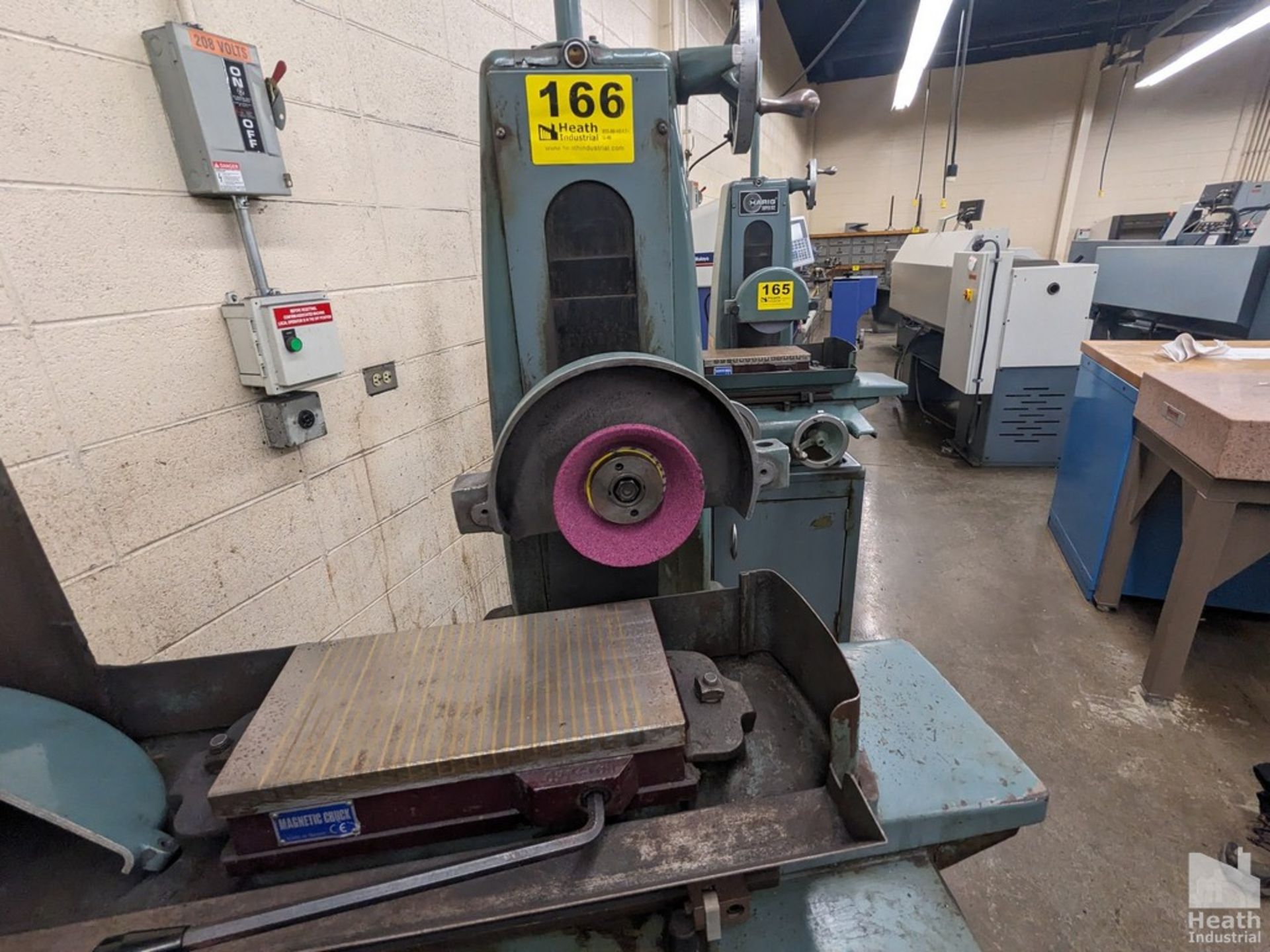 HARIG 6"X12" MODEL SUPER 612 SURFACE GRINDER, S/N 10645, WITH PERMANENT MAGNETIC CHUC Loading - Image 3 of 5