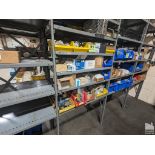 ASSORTED COMPONENTS ON FIVE SHELVES