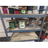 (3) ASSORTED SPOOLS OF WIRE ON SHELF