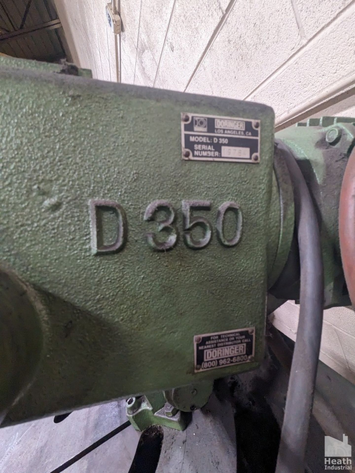 DORINGER D350 12" COLD SAW S/N 19784 WITH MOBLE BASE - Image 6 of 6