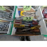 ASSORTED SCREWDRIVERS (PHILLIPS AND FLAT HEAD)