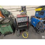 LINCOLN ELECTRIC SQUARE WAVE TIG 255 WELDER 10022-U1960105125 WITH TWECO TC900 WATER COOLER, FOOT