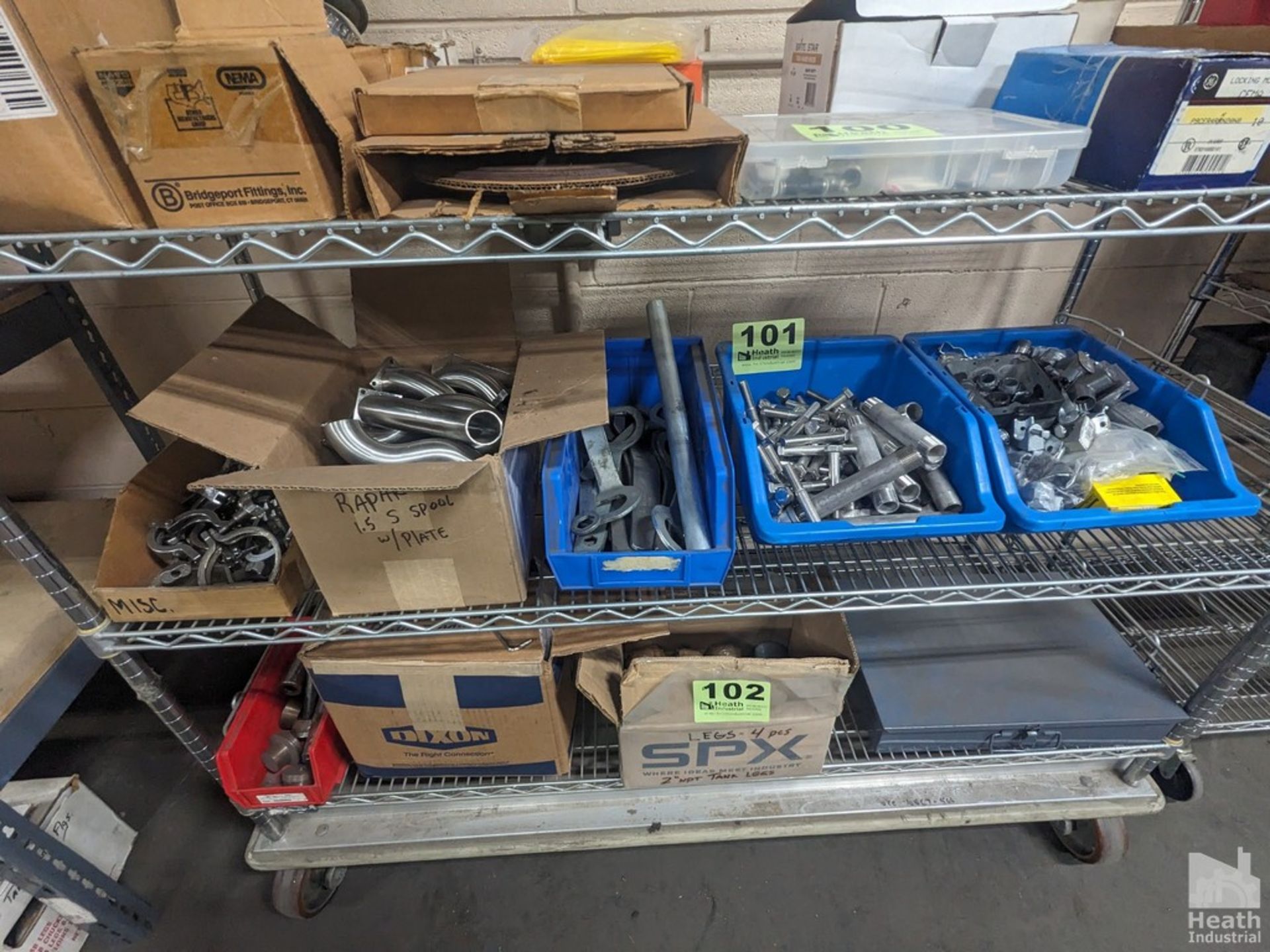 ASSORTED COMPONENTS ON SHELF
