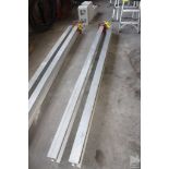 CANTILEVER ALUMINUM I-BEAMS, WITH COUNTER WEIGHTS, 100" EACH