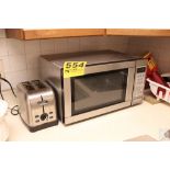 COUNTERTOP MICROWAVE OVEN AND TOASTER