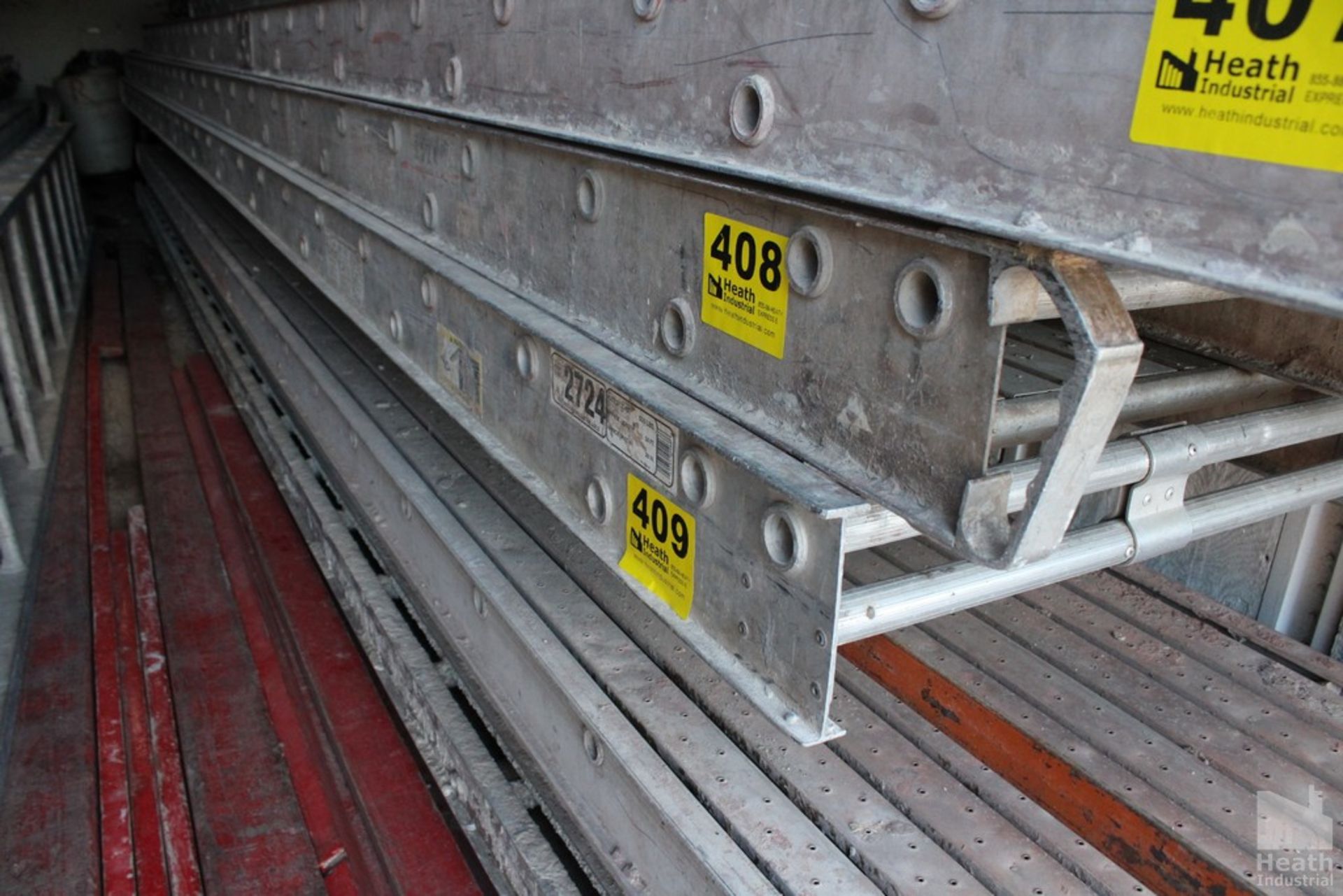 SECTION OF WERNER ALUMINUMSCAFFOLDING,, MODEL 2724 27" WIDE, 24FT. LONG
