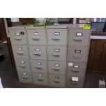 (5) FOUR DRAWER FILE CABINETS, 15" X 26" X 52"