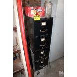FOUR DRAWER FILE CABINET, 14" X 26" X 52"