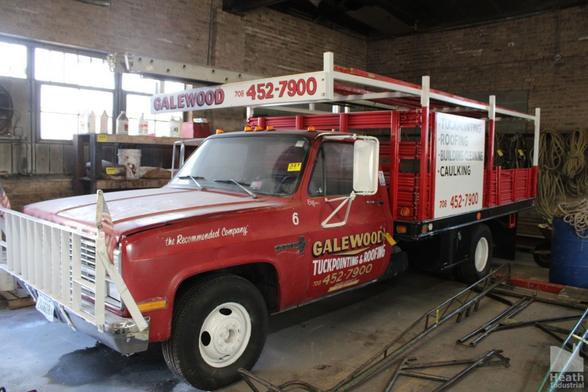 1984 CHEVROLET MODEL CUSTOM DELUXE STAKE TRUCK, VIN: 1GBHC34MXEV108861, AUTOMATIC TRANSMISSION,