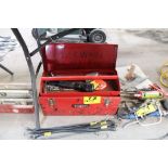 TOOLBOX WITH CONTENTS AND BUNGE CORDS