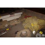 LARGE QUANTITY OF ROPE WITH BLOCK AND TACKLE