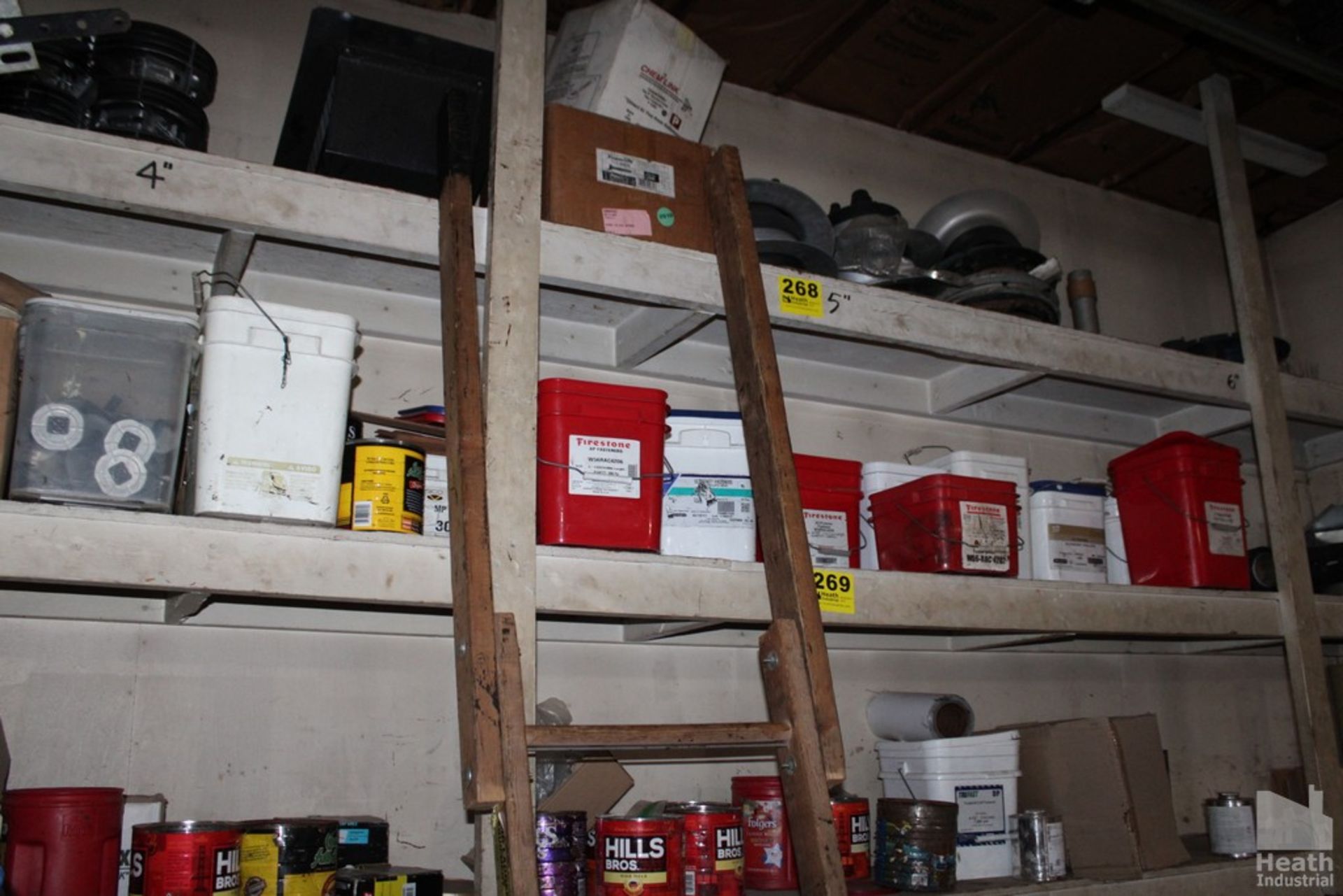 ASSORTED HARDWARE AND FASTENERS ON SHELF