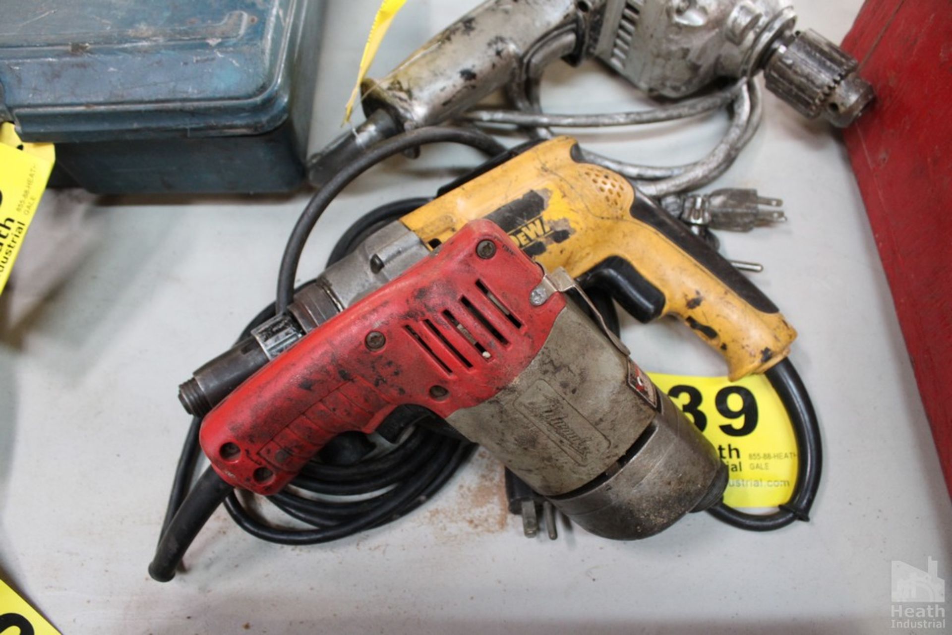 (2) ELECTRIC DRILLS, DEWALT DW268 AND MILWAUKEE 6798-1