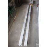 CANTILEVER ALUMINUM I-BEAMS, WITH COUNTER WEIGHTS, 100" EACH