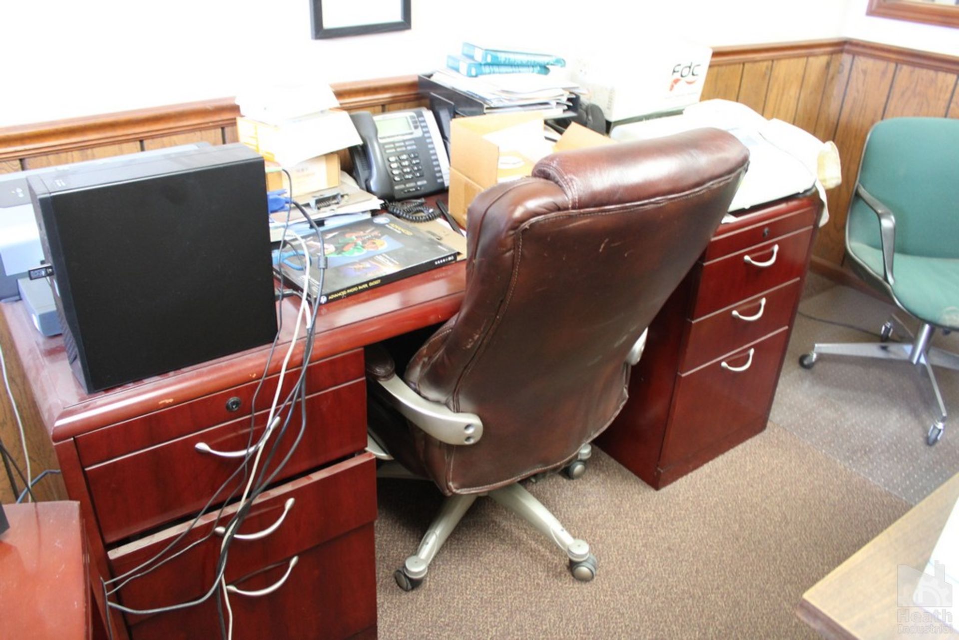 EXECUTIVE DESK, 72" X 42" AND CREDENZA, 72" X24" - Image 3 of 3