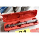 STORM 3/8" DRIVE TORQUE WRENCH, 20 TO 200 FOOT POUNDS, WITH CASE