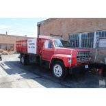 1980 FORD MODEL F700 STAKE TRUCK, VIN F70HVGH0858, AUTOMATIC TRANSMISSION, 16' STEEL DECK WITH