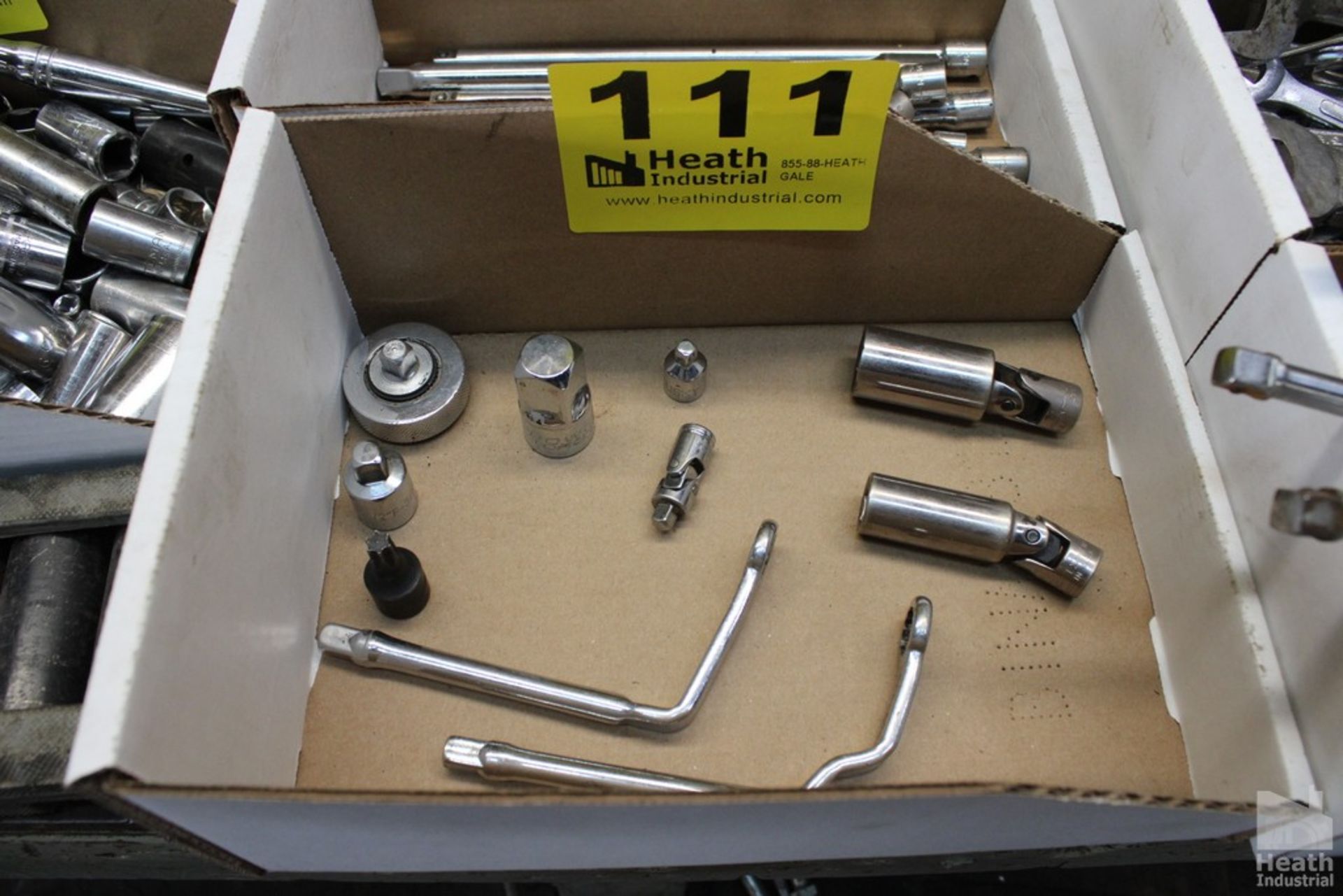 ASSORTED SPECIALTY SOCKETS AND TOOLS IN BOX
