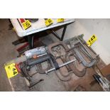 ASSORTED C-CLAMPS OF VARIOUS SIZES