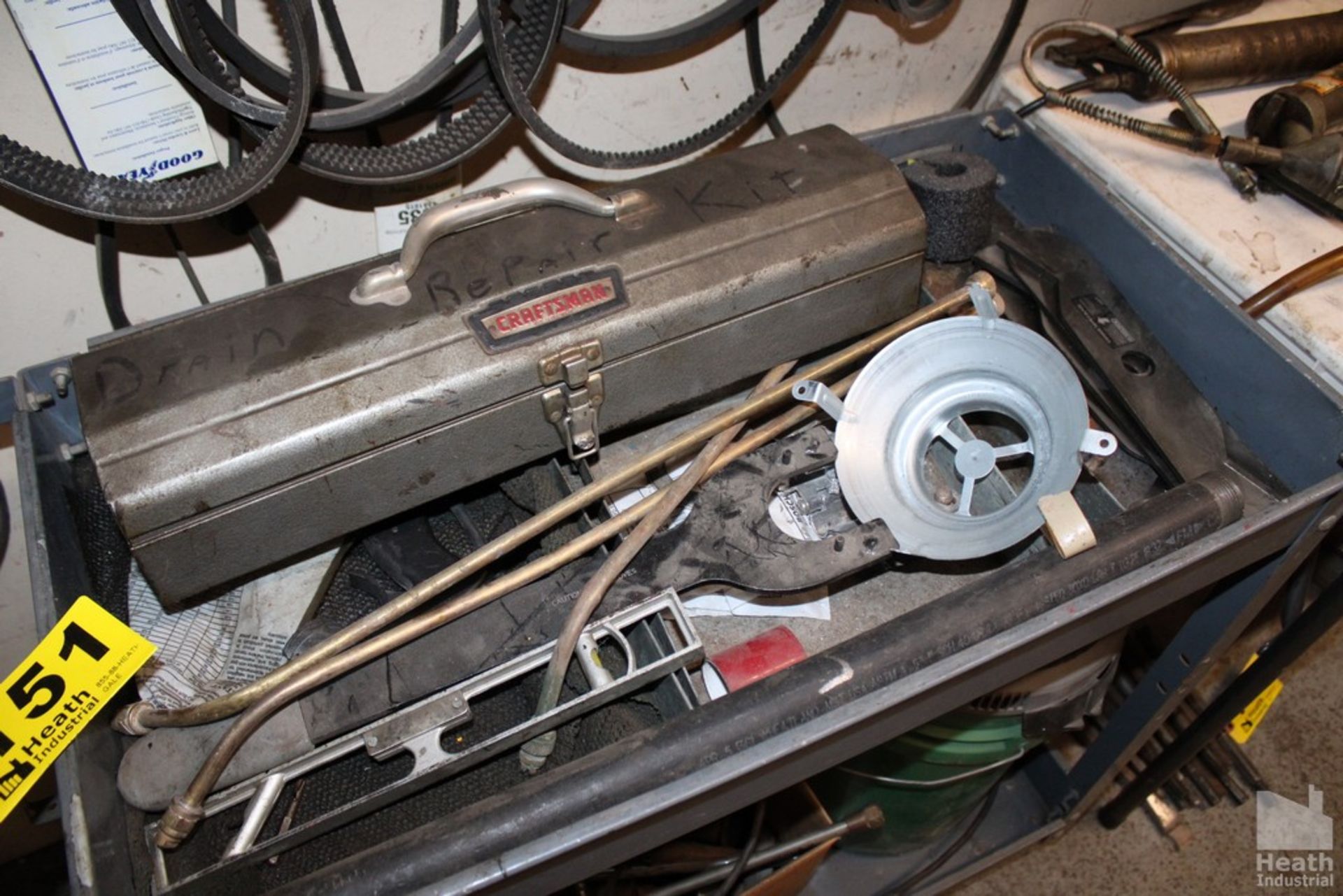 MISC. TOOLS AND PARTS ON SHOP CART - Image 2 of 2