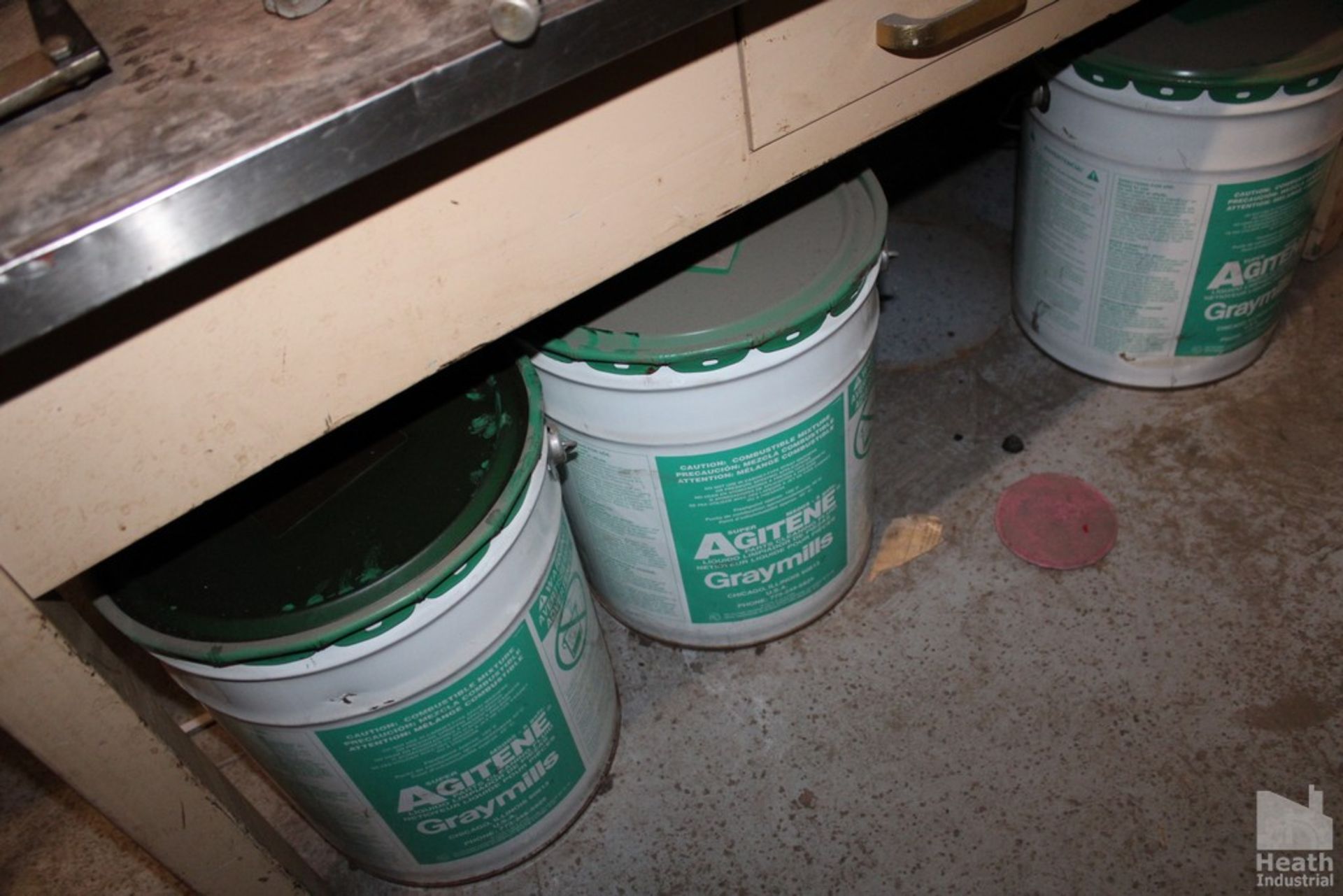 (2) FIVE GALLON PAILS, FAST DRY YELLOW LATEX PAINT AND PARTS CLEANING FLUID - Image 2 of 2