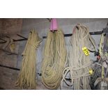 (4) LARGE ROPES ON WALL