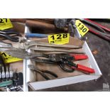 ASSORTED SNIPS AND PINCERS IN BOX