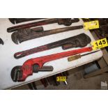 (2) LARGE PIPE WRENCHES