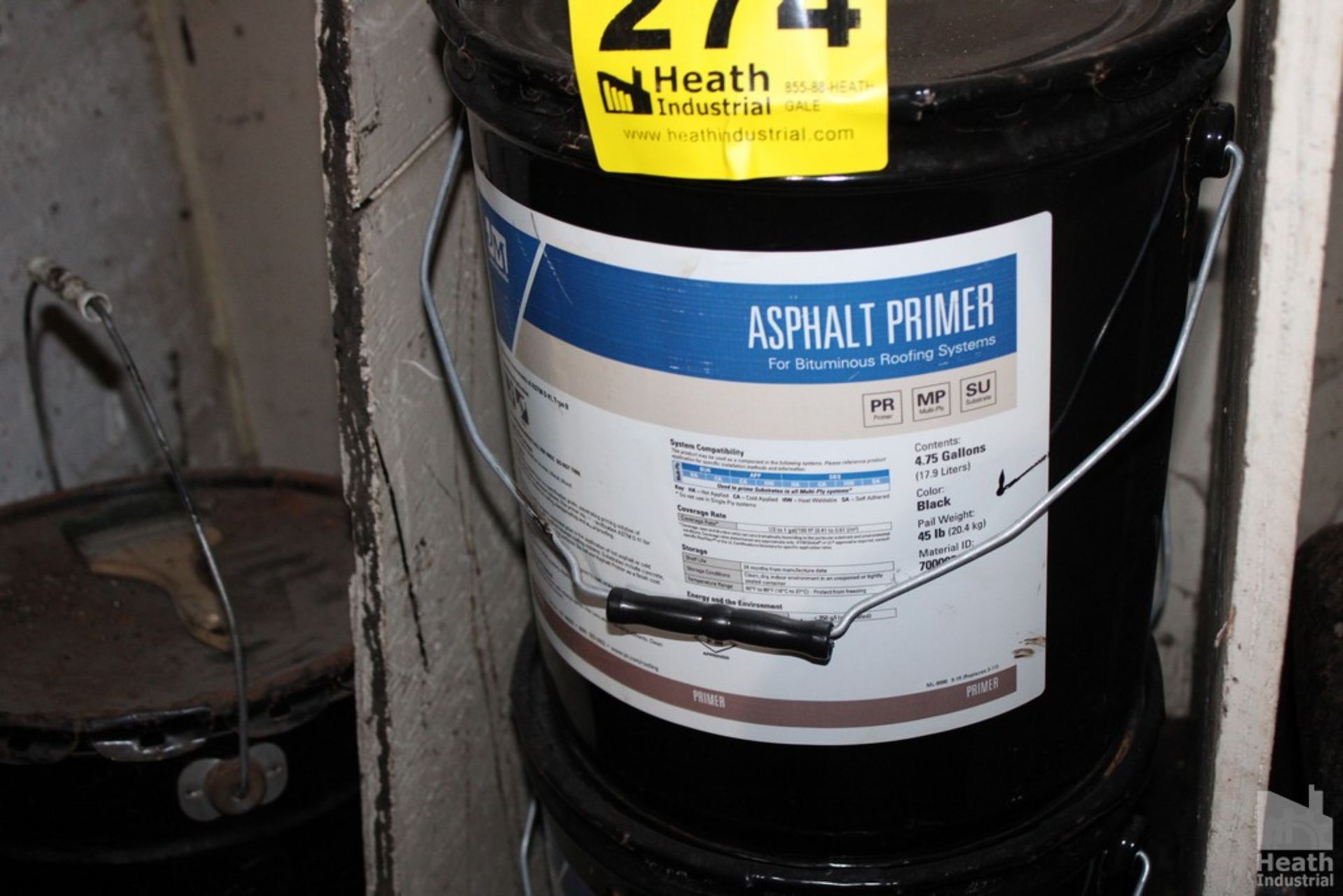 (4) FIVE GALLON PAILS OF ASPHALT PRIMER - Image 2 of 2